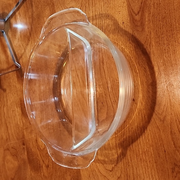 Vintage Fire King Divided Chafing Dish With Lid - Picture 4 of 7